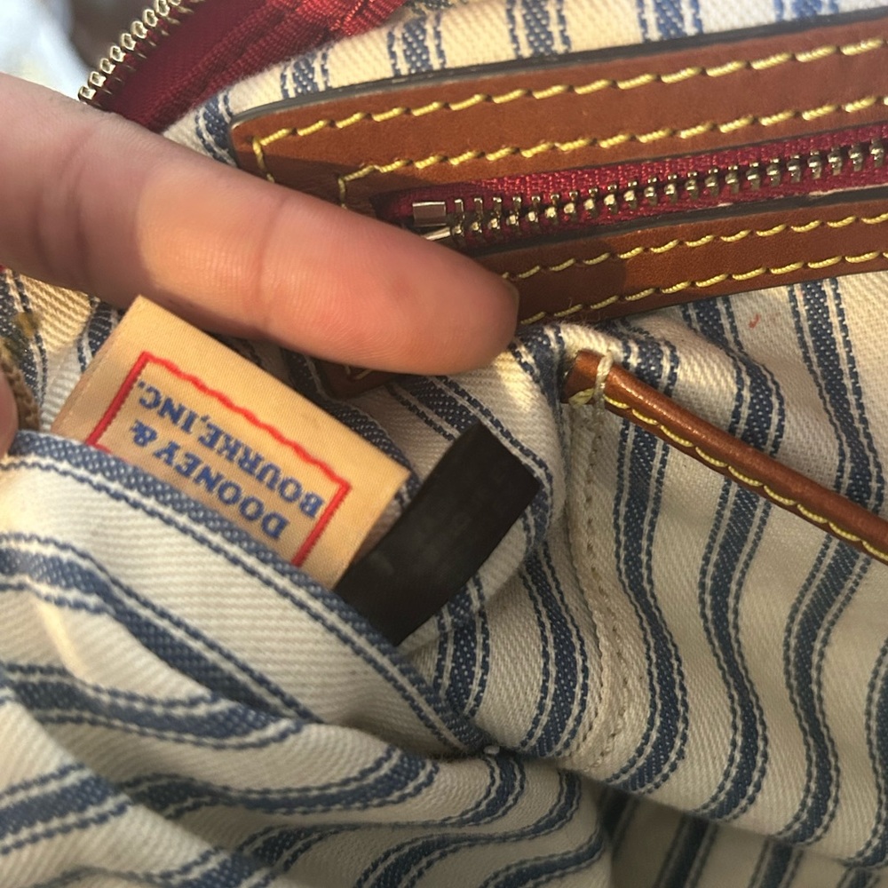 Dooney & Bourke Wayfarer Zip Tote Blue and Tan Classic - Picture 12 of 15